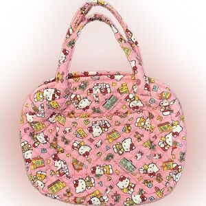 Vintage Sanrio Hello Kitty Quilted Zip-Top Handbag ©1989